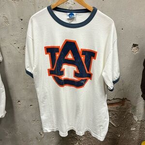 NCAA University of Auburn Tigers Alabama Ringer T-Shirt Large L Unisex College